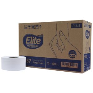 Papel Higiénico Jumbo Jr. H/Doble 12/180 Mts, 9 CM.