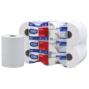 Papel para Manos en Toalla en Blanca Rollo 6/180 Mts.