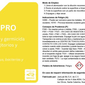 JANILAB® ETIQUETA ATOMIZADOR JANIBATH PRO JANILAB® ETIQUETA ATOMIZADOR JANIBATH PRO