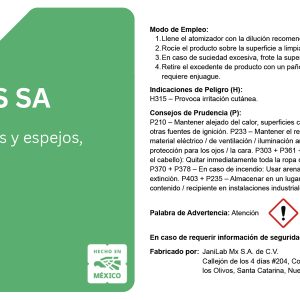 JANILAB® ETIQUETA ATOMIZADOR JANIGLASS SA JANILAB® ETIQUETA ATOMIZADOR JANIGLASS SA