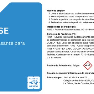JANILAB® ETIQUETA ATOMIZADOR JANIGREASE JANILAB® ETIQUETA ATOMIZADOR JANIGREASE